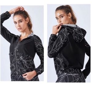 Fabletics black and white zip up jacket